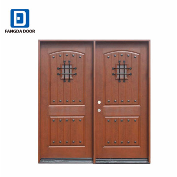 Fangda style rustique double portes d&#39;entrée américaines